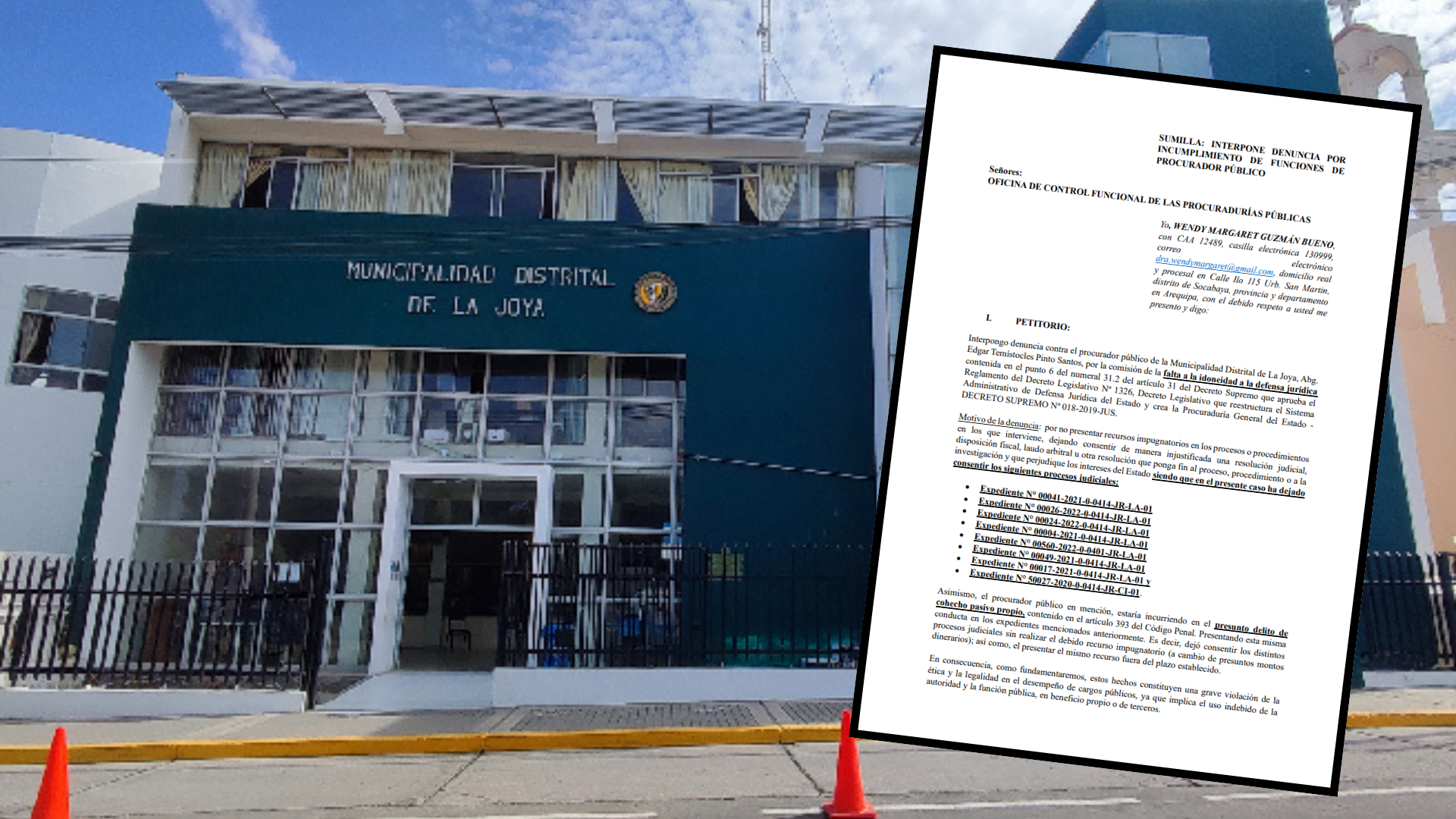 Arequipa: Municipalidad de La Joya perdió más de 500 mil soles porque procurador no apeló a tiempo demandas