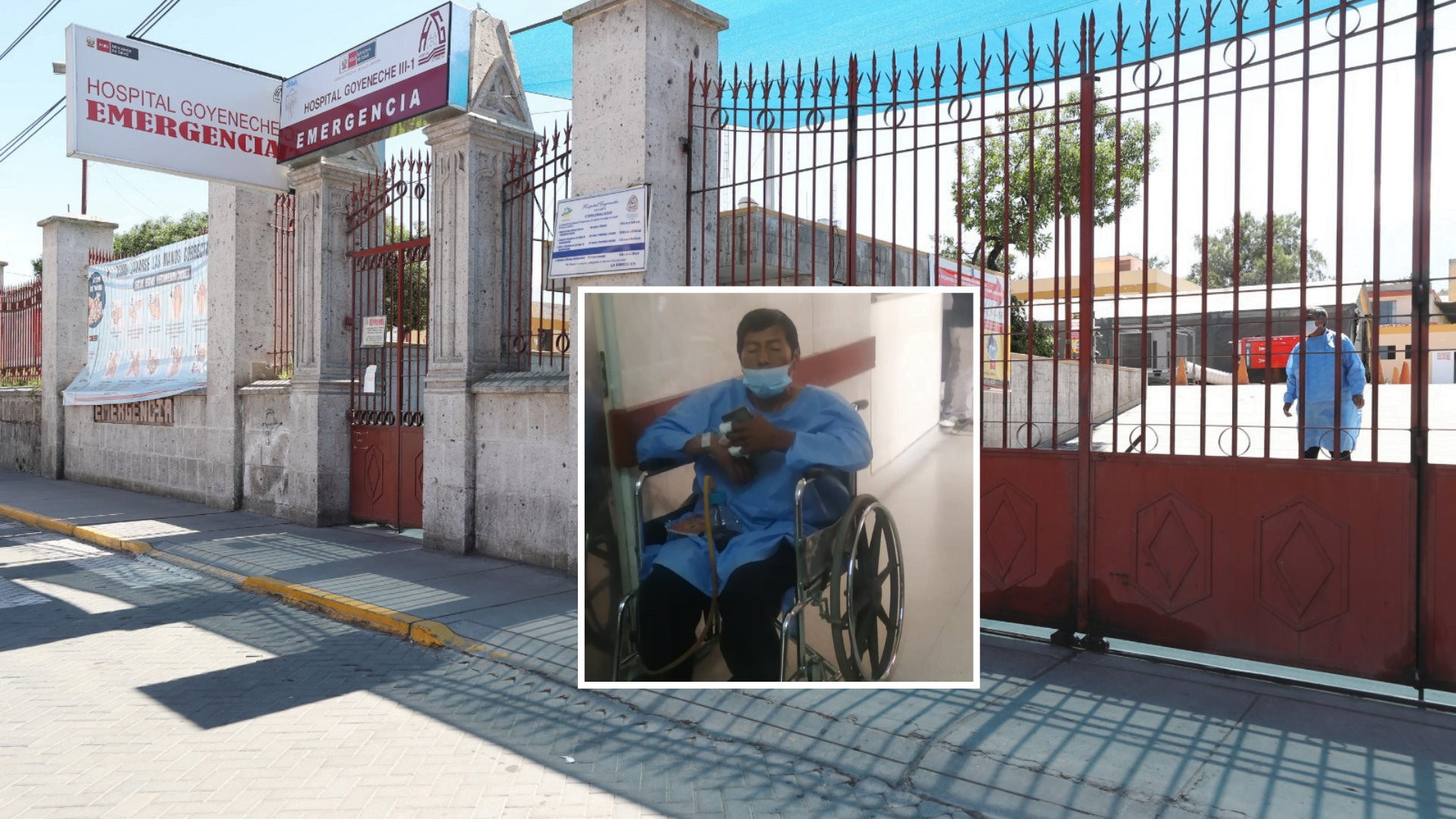 Taxista herido fue trasladado al hospital Goyeneche donde se está recuperando.