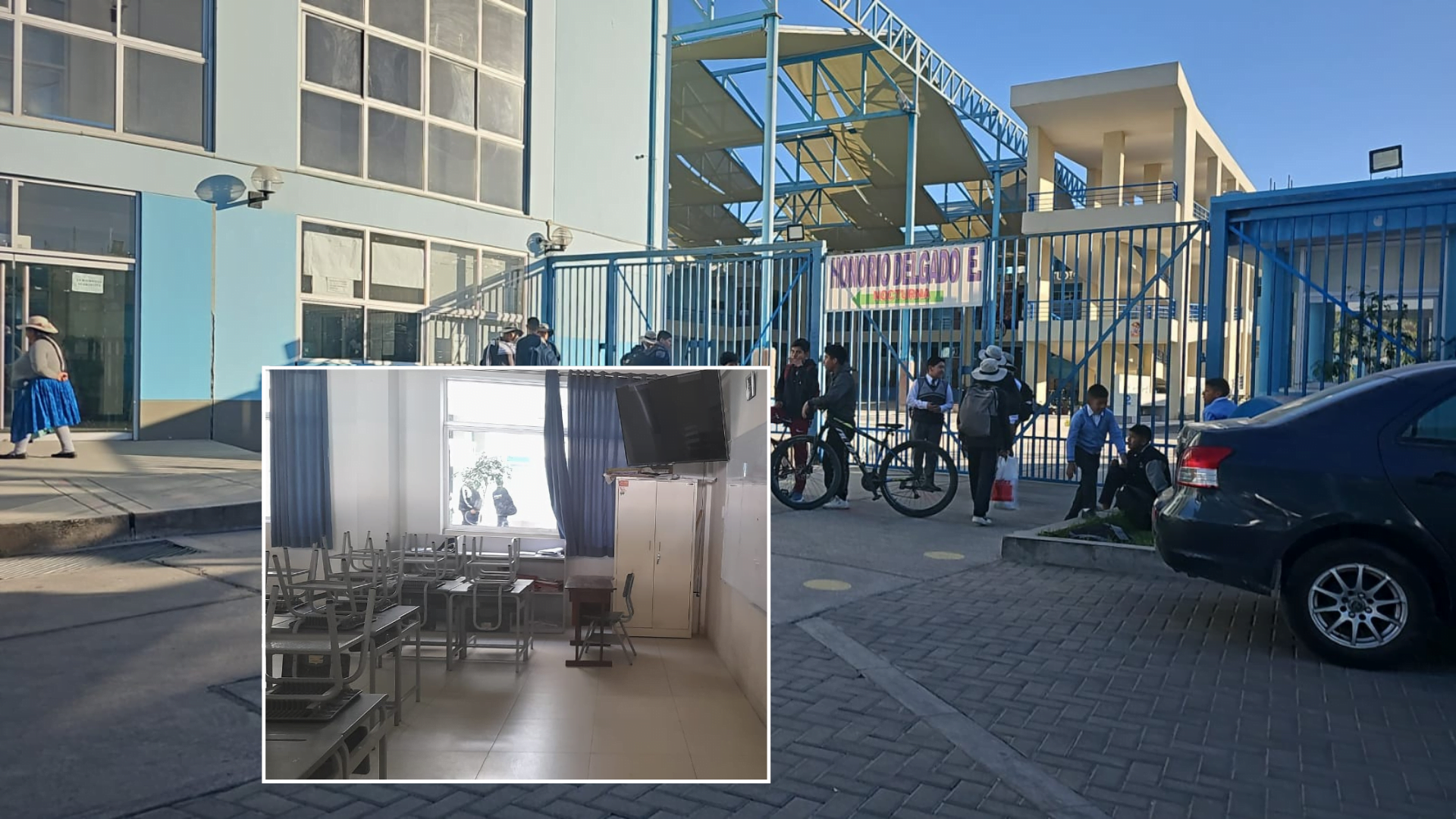 Docentes del colegio Honorio Delgado podrían ser sancionados por no asistir a laborar, dijeron estar en paro