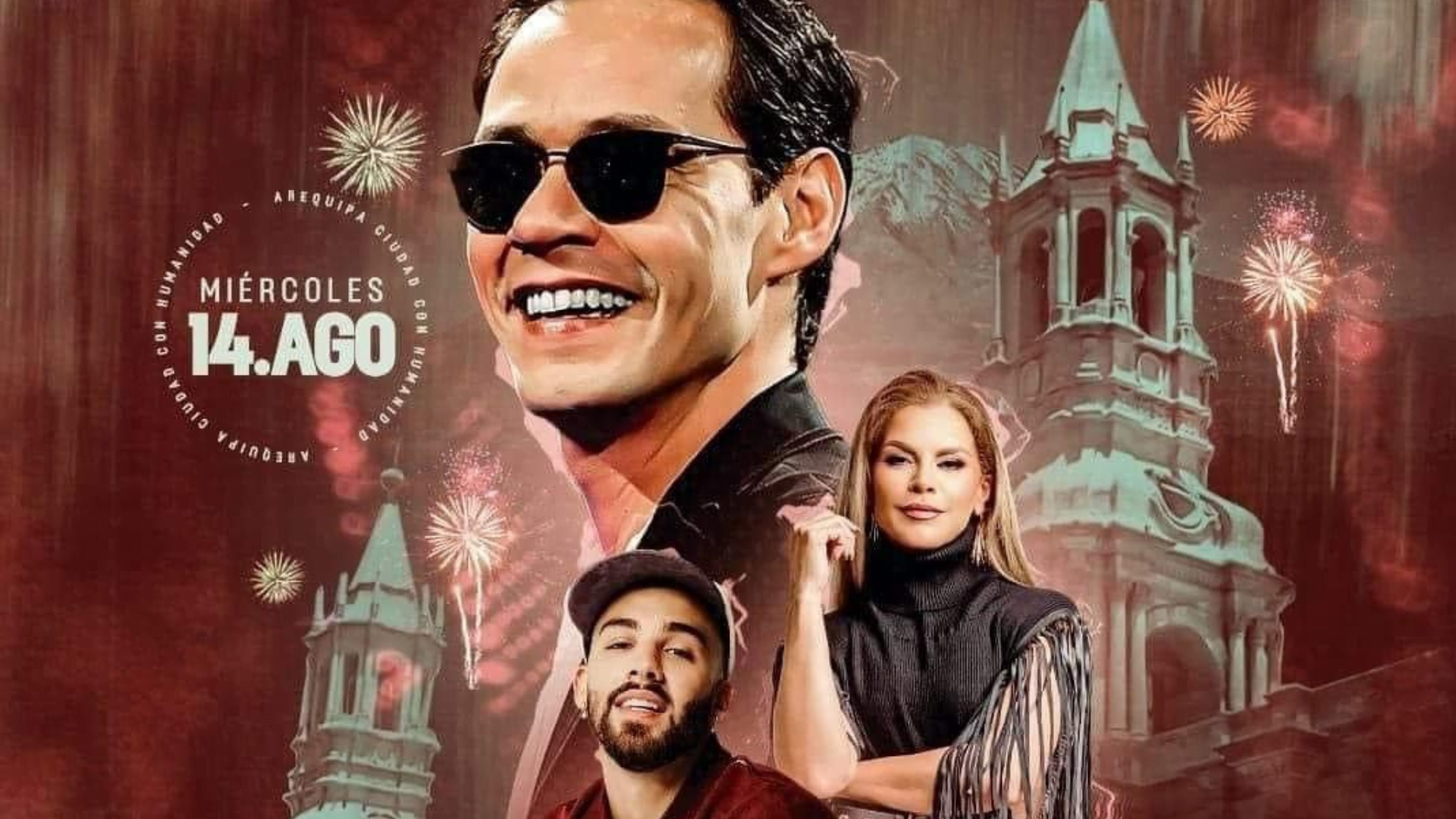 Serenata por el 484 aniversario de Arequipa: Marc Anthony, Olga Tañón y Manuel Turizo en estadio de la UNSA este 14 de agosto.