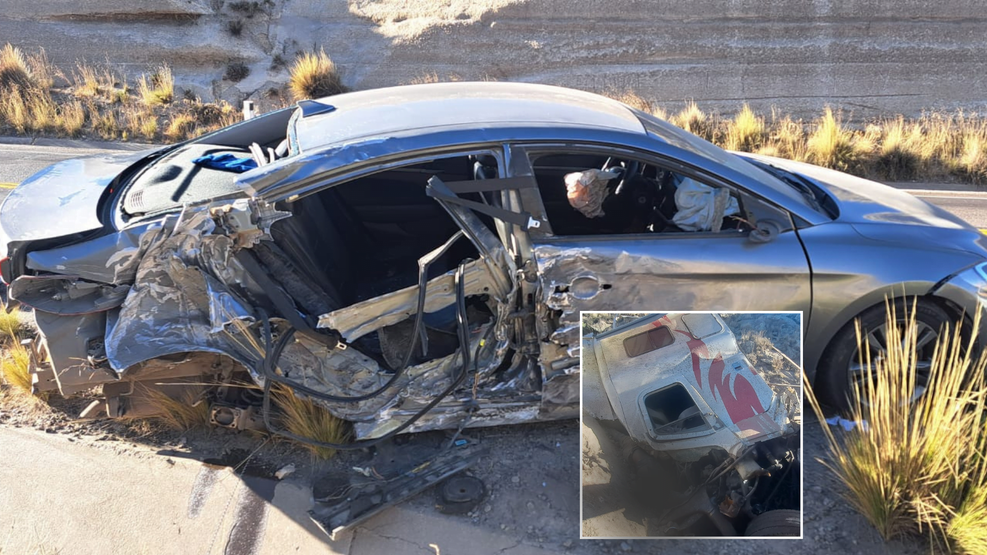Fatal accidente de tránsito: hijo de policía y chofer de camión pierden la vida en choque en la vía a Puno.