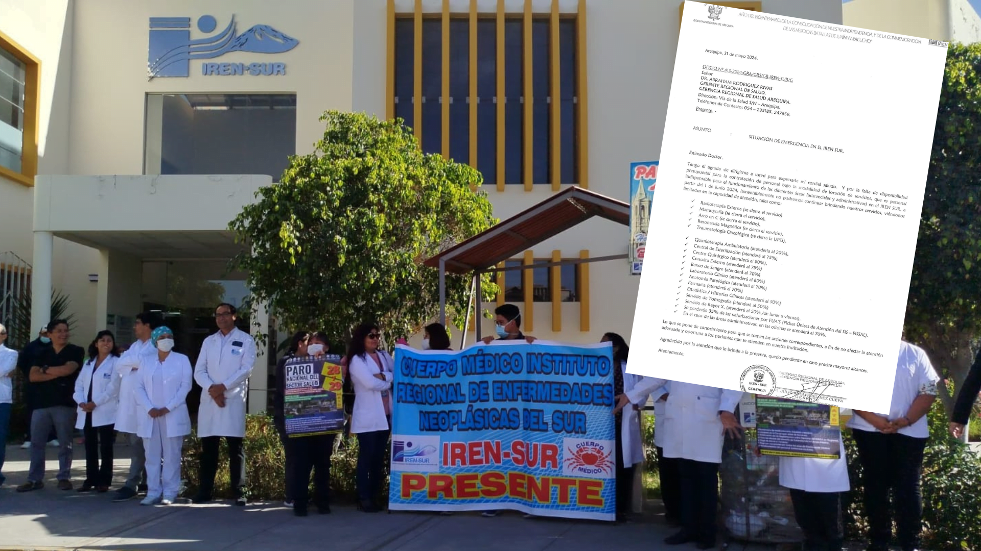 IREN Sur cierra algunos de sus consultorios y suspende atención a pacientes por falta de personal.