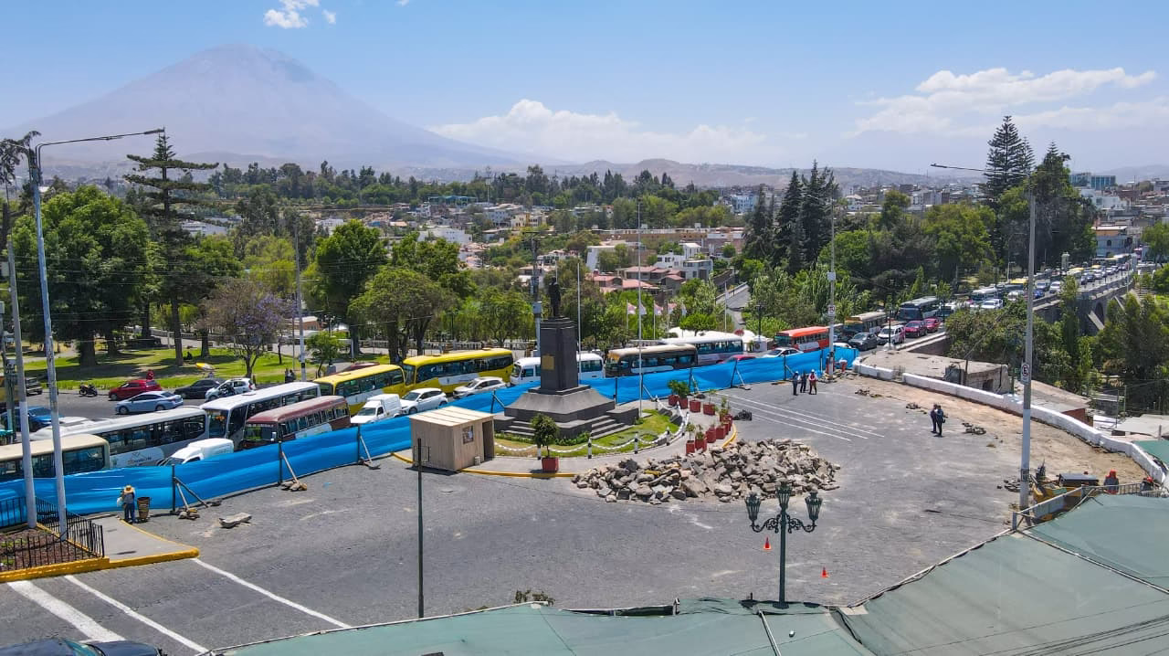 Arequipa: cierre parcial de vías por avance de trabajos de mantenimiento en el óvalo del Puente Grau 2026