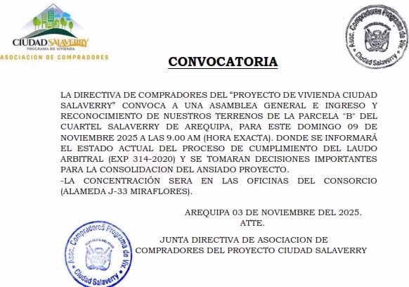 anunciaron que ingresarán a los terrenos este domingo 9 de noviembre,