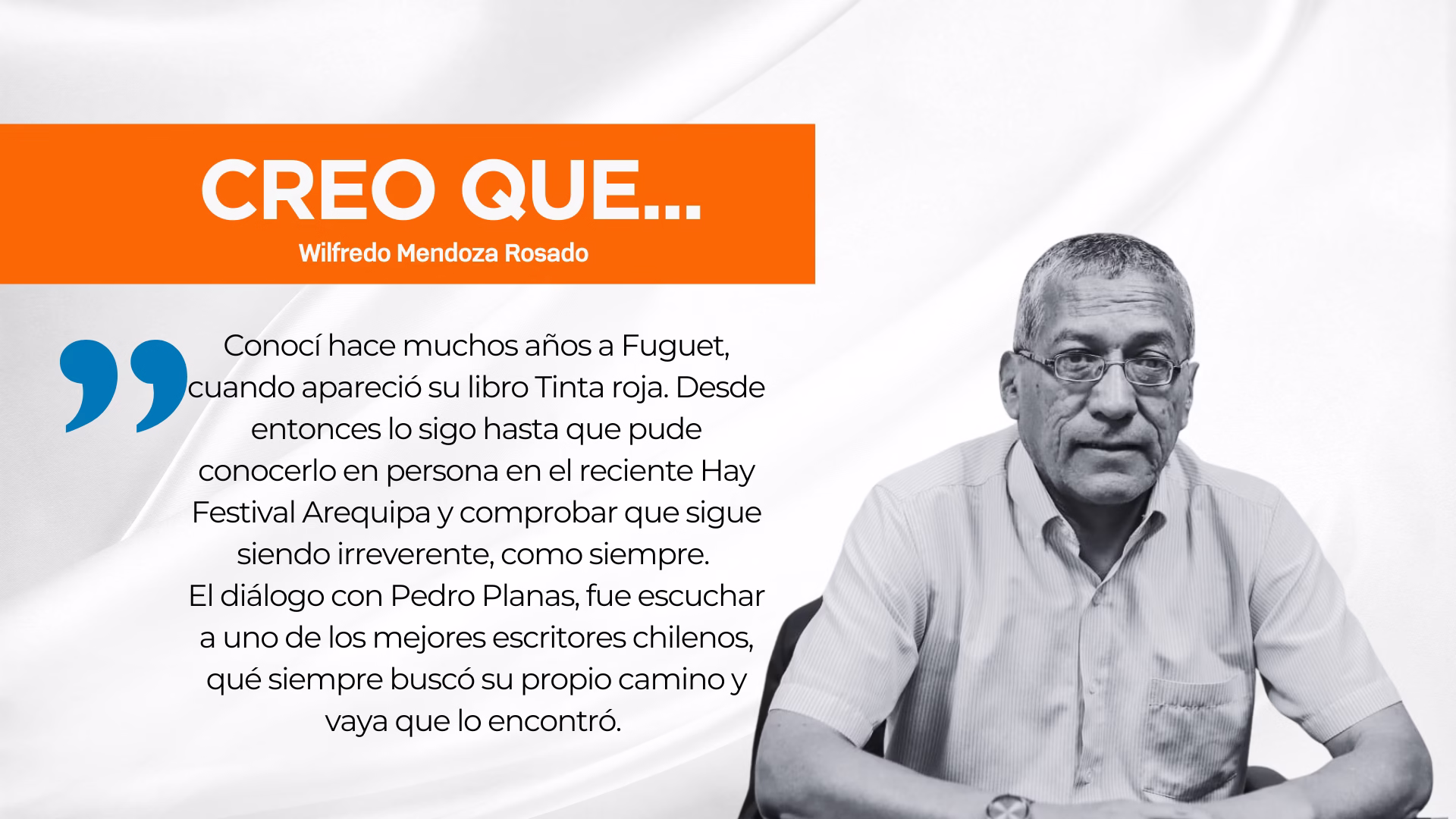 CREO QUE... EN HAY FESTIVAL: Seguir contando lo mismo aunque distinto 1 CREO QUE... EN HAY FESTIVAL: Seguir contando lo mismo aunque distinto