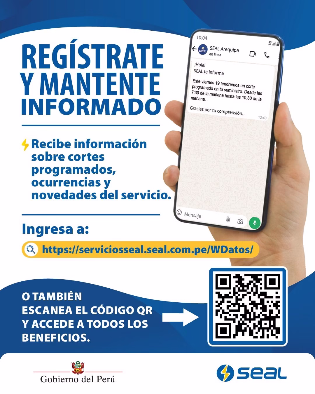 Seal advierte corte de luz en Arequipa el 13 de noviembre: revisa distritos y horarios afectados 2026