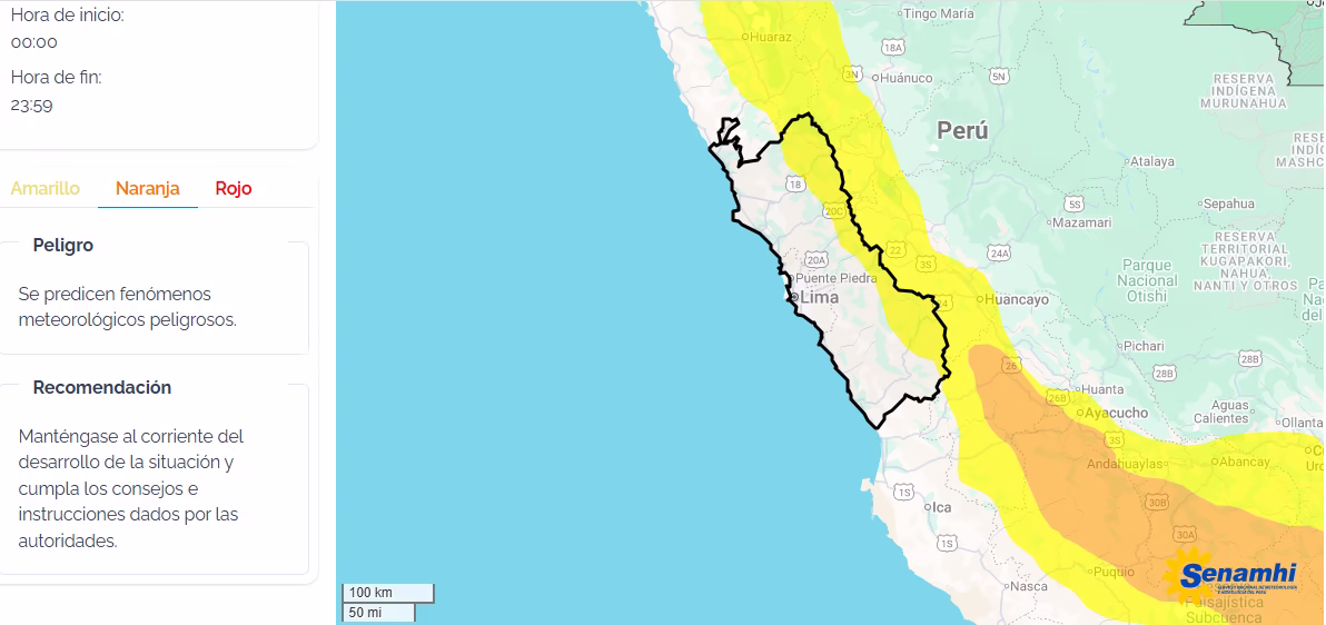 Senamhi alerta frío extremo: temperaturas caerán hasta –14 °C en 15 regiones del Perú este fin de semana 2026