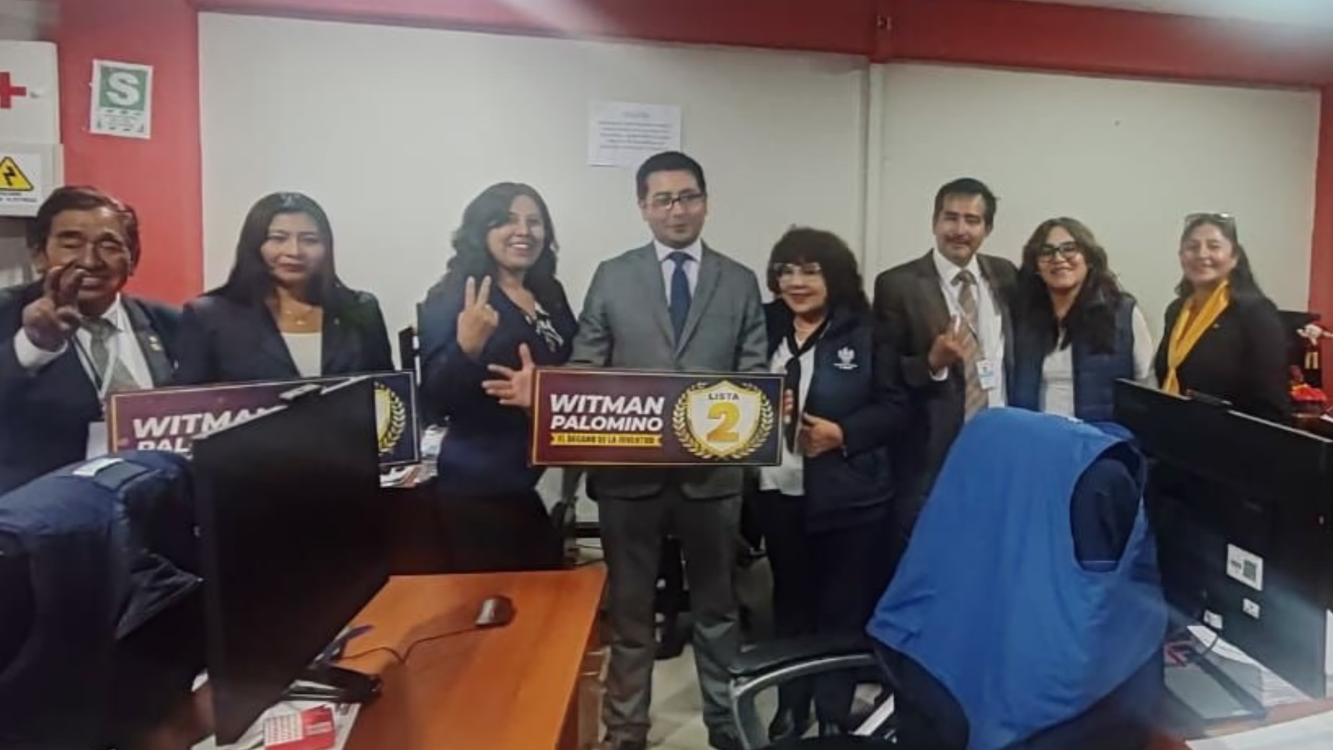 El candidato de la lista 2 es Mario Witman Palomino Adriano, quien ingresó tras la tacha de su hermano Christian Vizcarra 