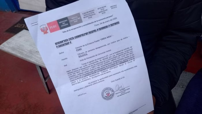 Puno: familia arequipeña busca a joven madre y a su hija de tres años desaparecidas desde diciembre 2026