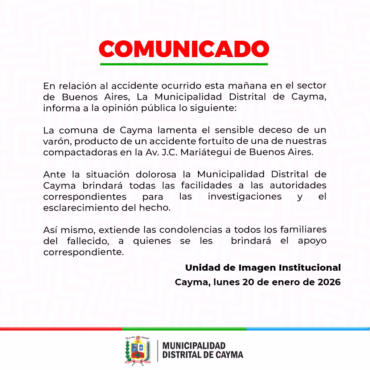 Accidente en Cayma: peatón fallece atropellado por camión compactadora de basura, a pocos metros de su casa 1 Accidente en Cayma: peatón fallece atropellado por camión compactadora de basura, a pocos metros de su casa