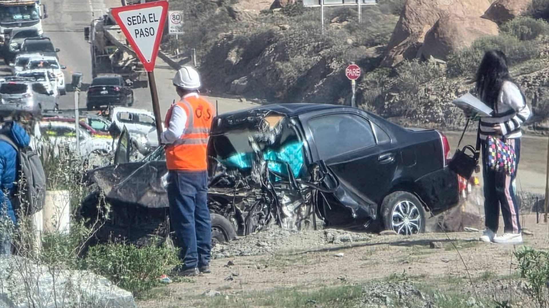 Arequipa: Cuatro heridos dejó múltiple choque en la vía Cerro Verde, impactaron auto, camión y camioneta