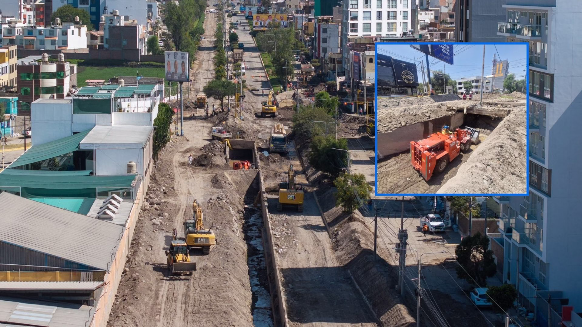 Arequipa: avanzan trabajos de descolmatación en puente de la avenida Metropolitana tras desborde de torrentera