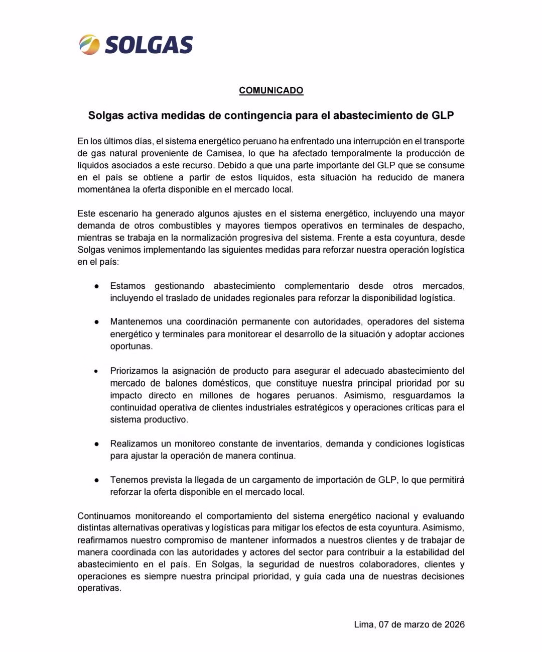 Minjus advierte sanciones penales por especulación en precios del GLP tras alza del gas en Arequipa