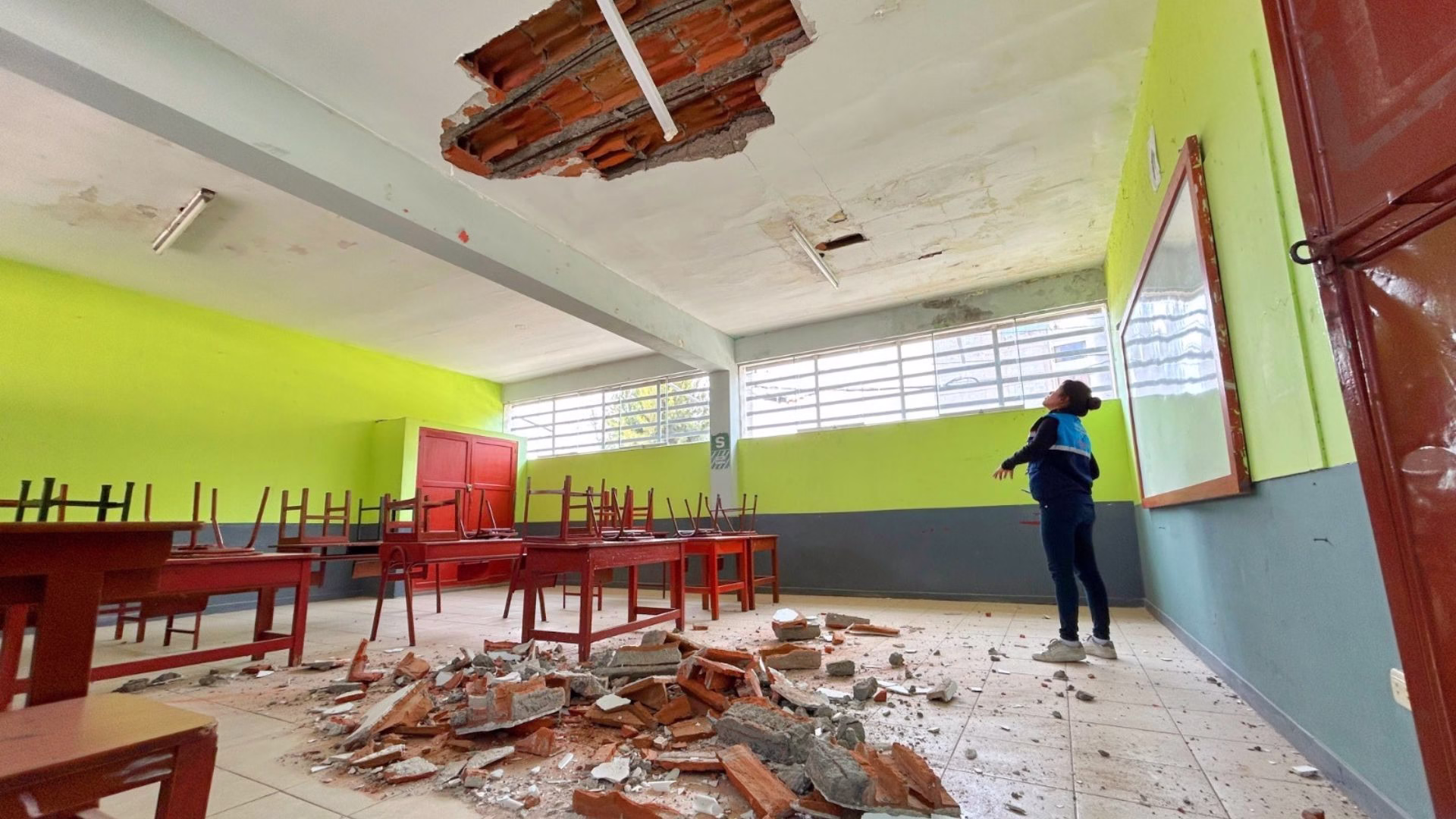 Arequipa: declaran inhabitables 7 aulas del colegio José Olaya en Bustamante y Rivero por daños estructurales