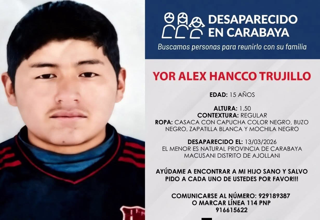 Puno: madre pide ayuda para encontrar a su hijo desaparecido en Macusani 1 Puno: madre pide ayuda para encontrar a su hijo desaparecido en Macusani 2026
