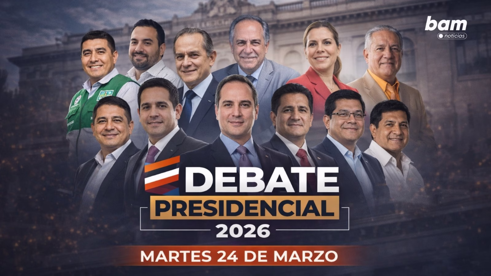Debate presidencial JNE 2026: hora, transmisión y candidatos que participan este 24 de marzo