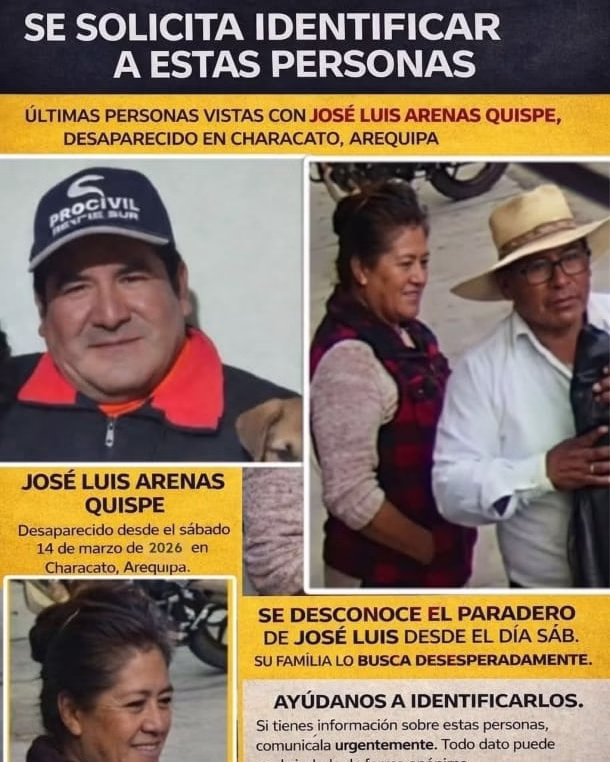 Familia de trabajador desaparecido en Characato exige mayor acción policial tras 12 días sin respuestas 1 Familia de trabajador desaparecido en Characato exige mayor acción policial tras 12 días sin respuestas