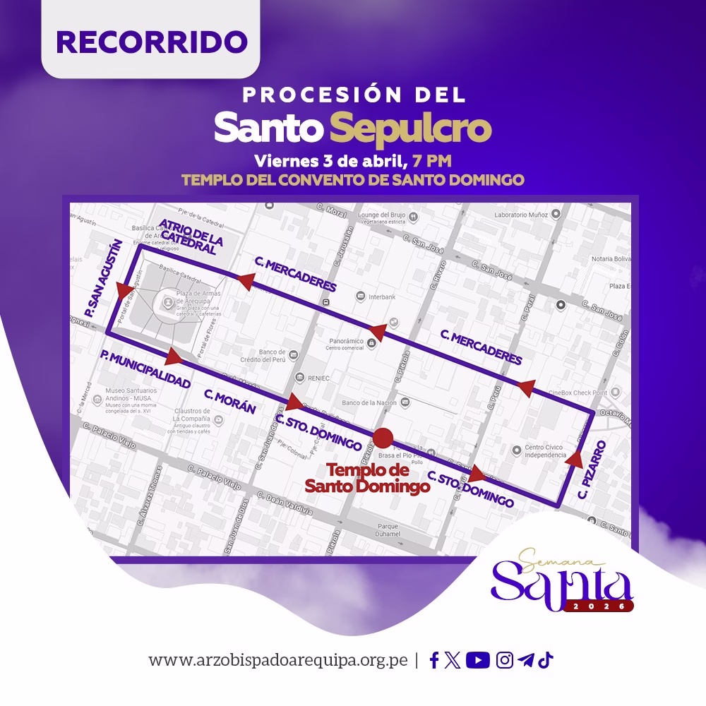 Viernes Santo en Arequipa: día de recogimiento, con Liturgia de la Pasión y procesión del Santo Sepulcro 2 Viernes Santo en Arequipa: día de recogimiento, con Liturgia de la Pasión y procesión del Santo Sepulcro