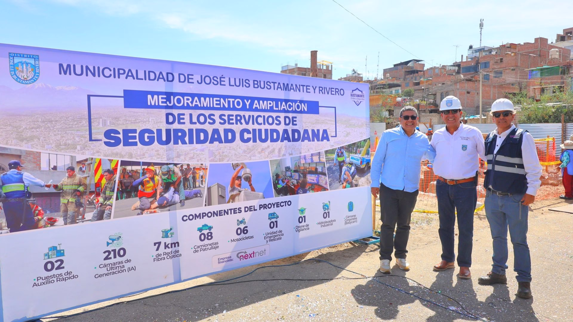 Bustamante inicia megaproyecto de seguridad con cámaras inteligentes: inversión de S/ 15.5 millones