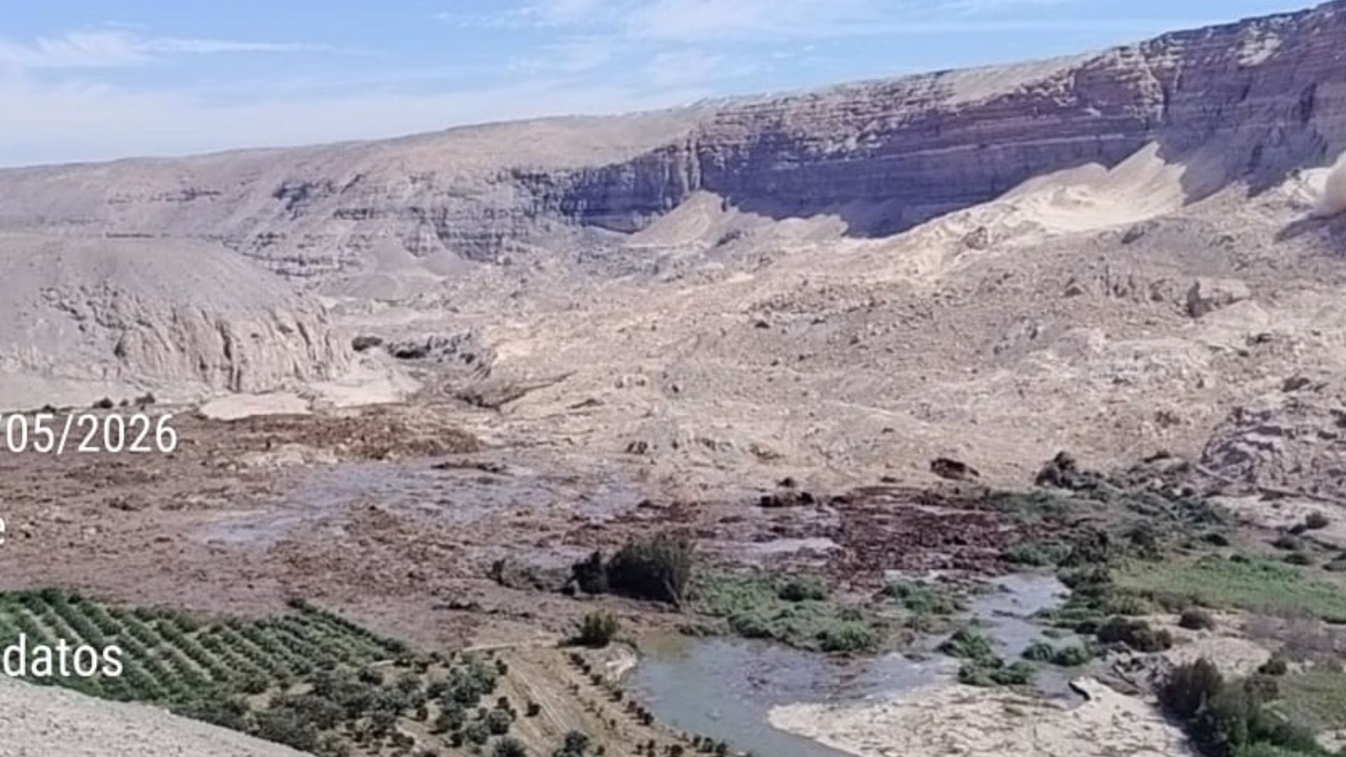 Arequipa: derrumbe en San Juan de Siguas destruye cultivos y genera peligroso embalse del río