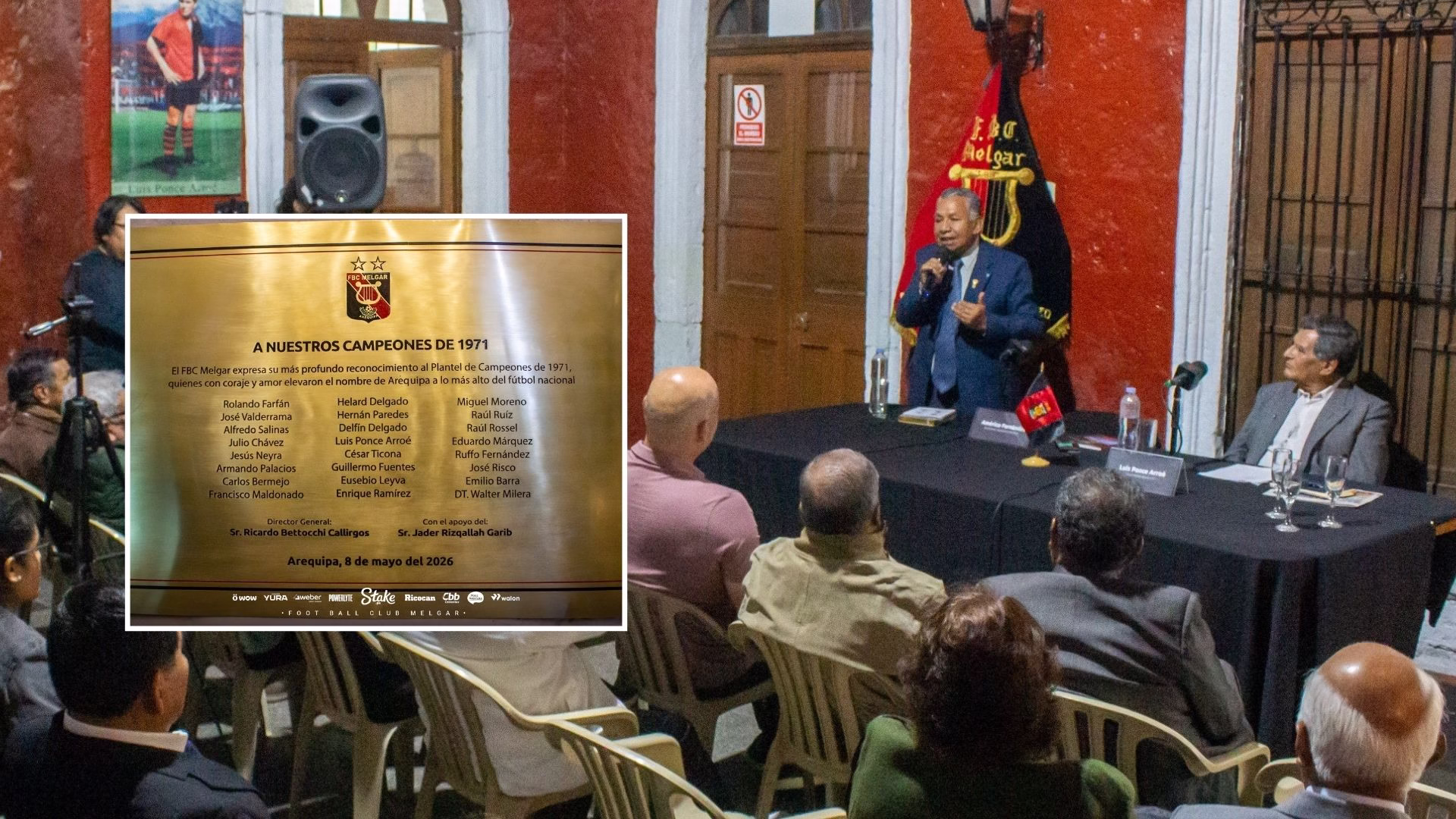 FBC Melgar recordó la histórica Copa Perú 1971 con homenaje y presentación del libro “Rojinegro Esmeralda”