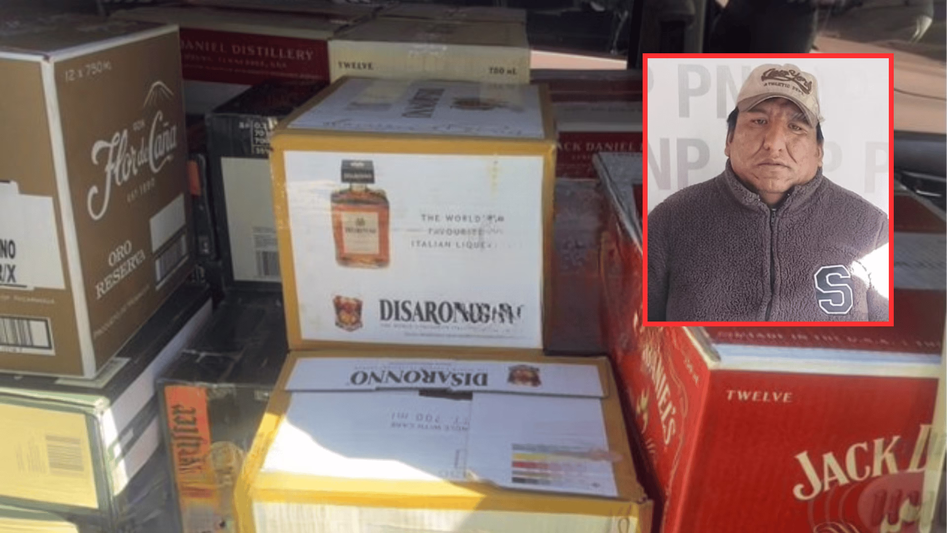 Tacna: incautan cargamento ilegal de licor valorizado en S/ 150 mil en Estique Pampa.