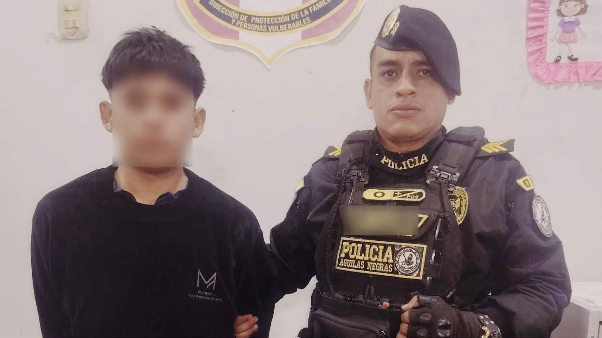 Cerro Colorado: intervienen a adolescente de 17 años acusado de hurto y actos contra la libertad de menor
