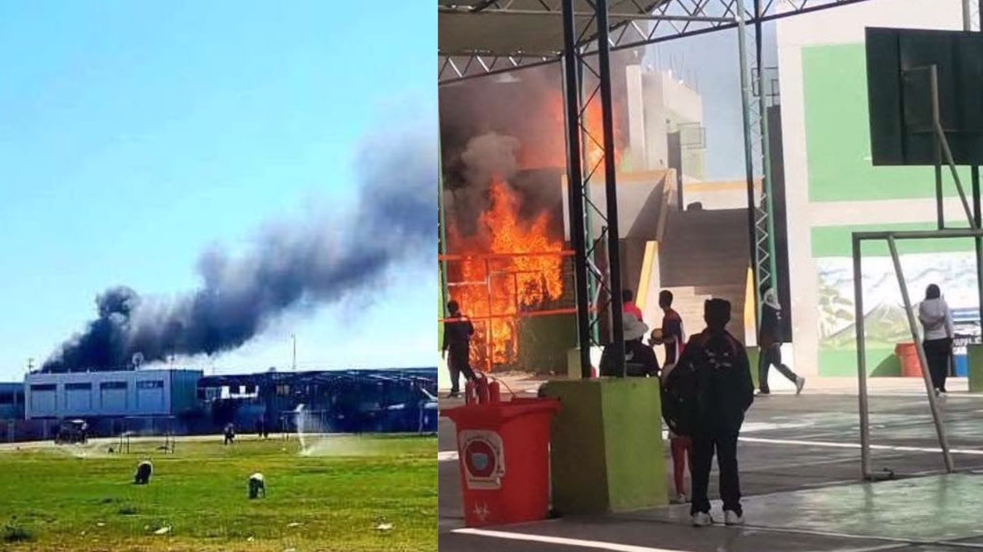 Arequipa: incendio en colegio Corazón de Jesús de El Pedregal fue controlado por padres y docentes