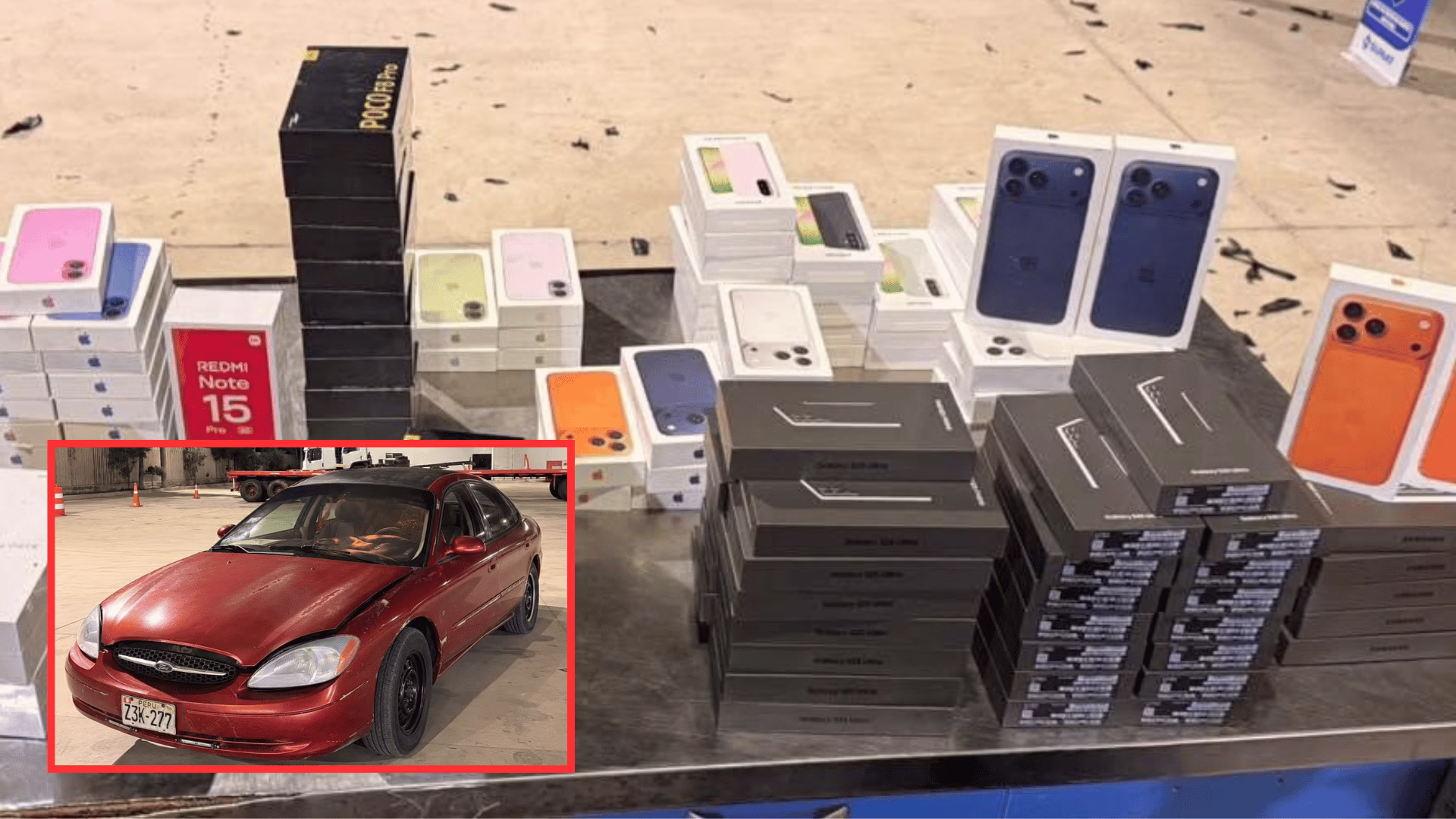 Incautan celulares de alta gama valorizados en S/ 650 mil en complejo fronterizo de Tacna.