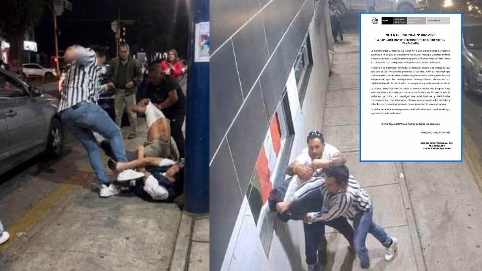Agresión en Yanahuara: FAP investiga a integrante de institución por brutal ataque tras accidente de tránsito