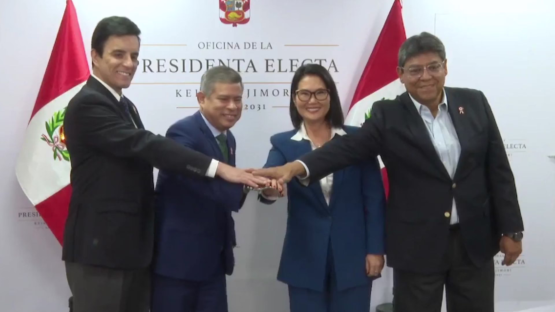 Keiko Fujimori presenta a Luis Galarreta como premier y anuncia a los primeros ministros de su Gabinete