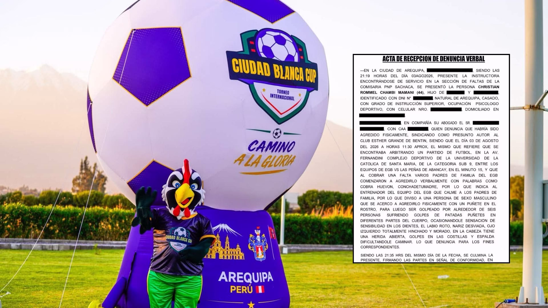 Árbitro denuncia agresión durante el Torneo Internacional Ciudad Blanca Cup en Arequipa
