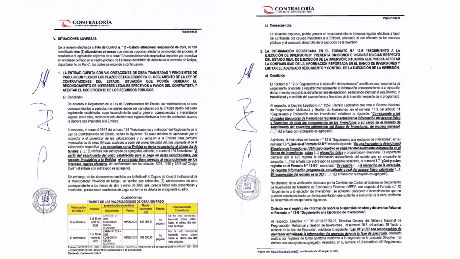 Puno: Contraloría advierte deuda de más de S/1 millón por obra de coliseo en Antauta
