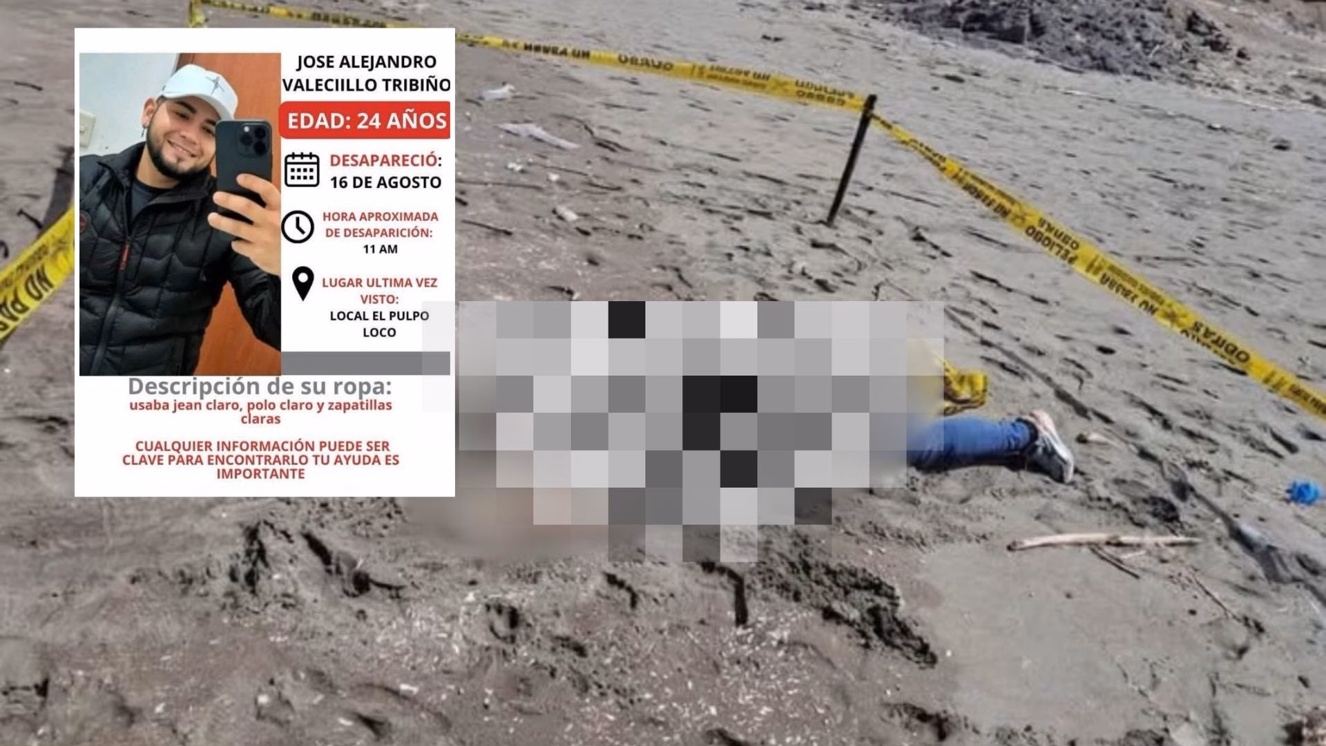 Camaná: Joven desaparecido es hallado muerto con heridas de bala en la cabeza en playa de Quilca