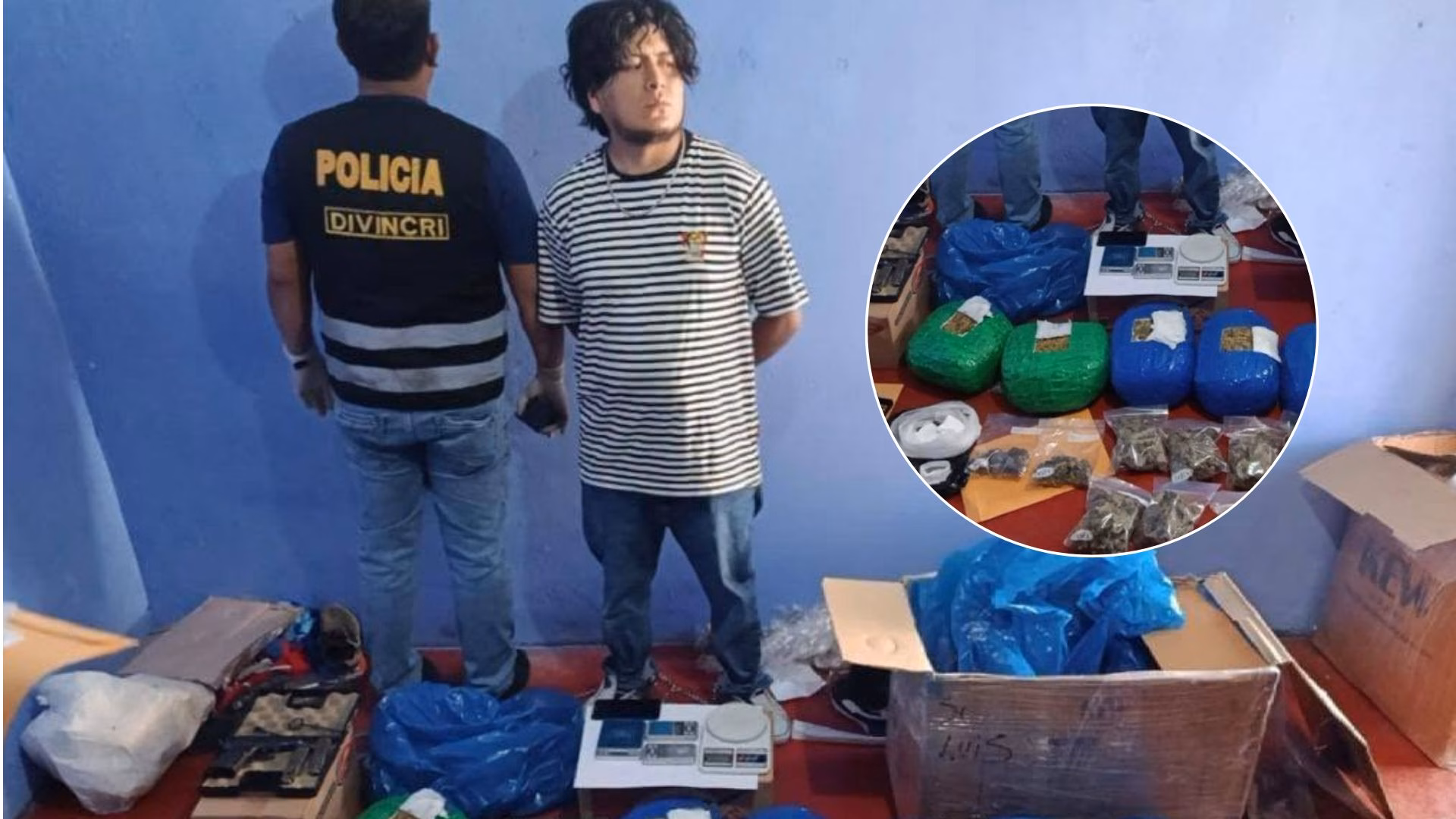 Arequipa: sujeto arrojó bolsa con droga a techo y terminó detenido tras hallarse armas y explosivos