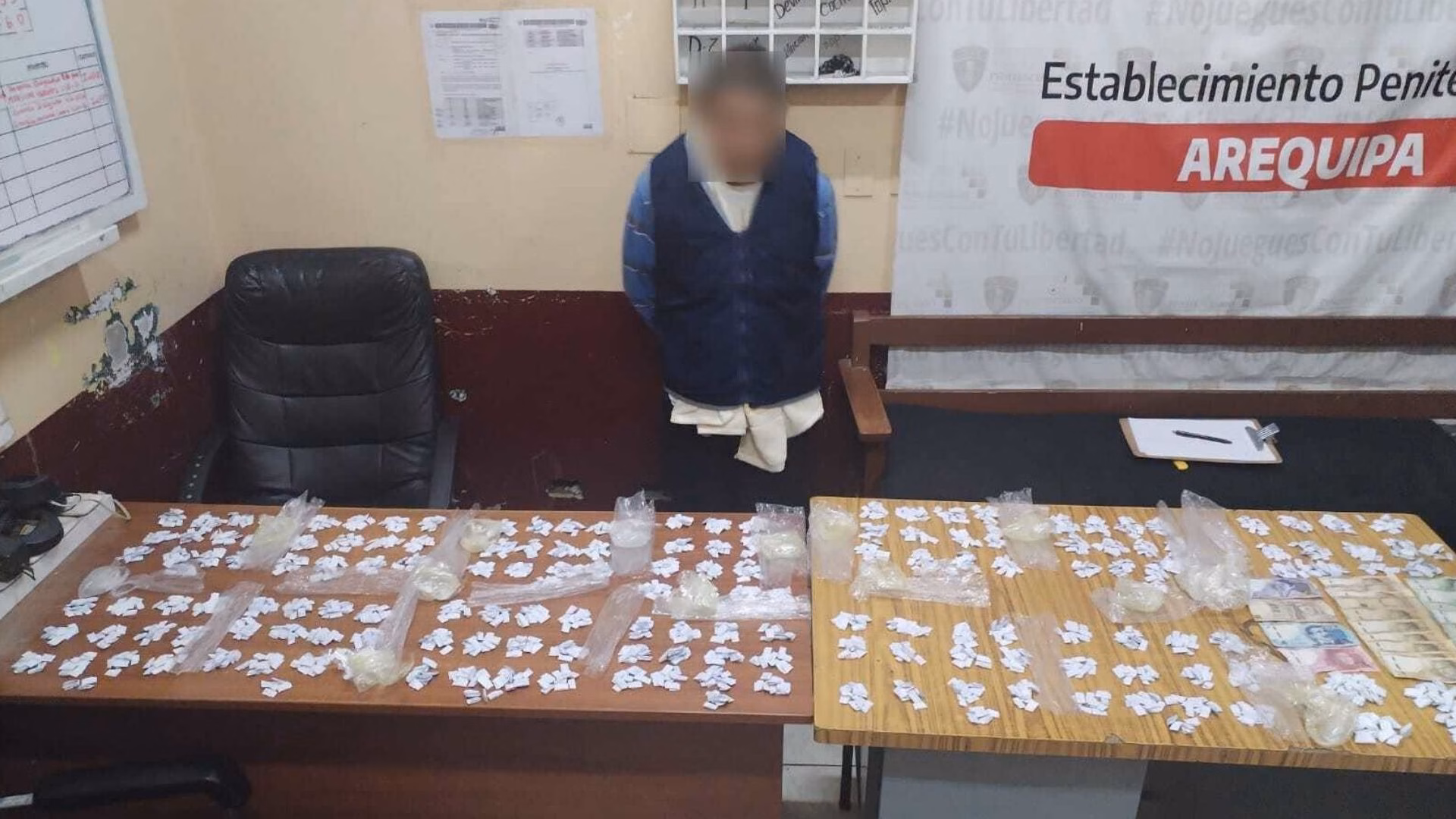 Arequipa: interno del penal de Socabaya fue intervenido con más de 1,600 ketes de PBC y marihuana