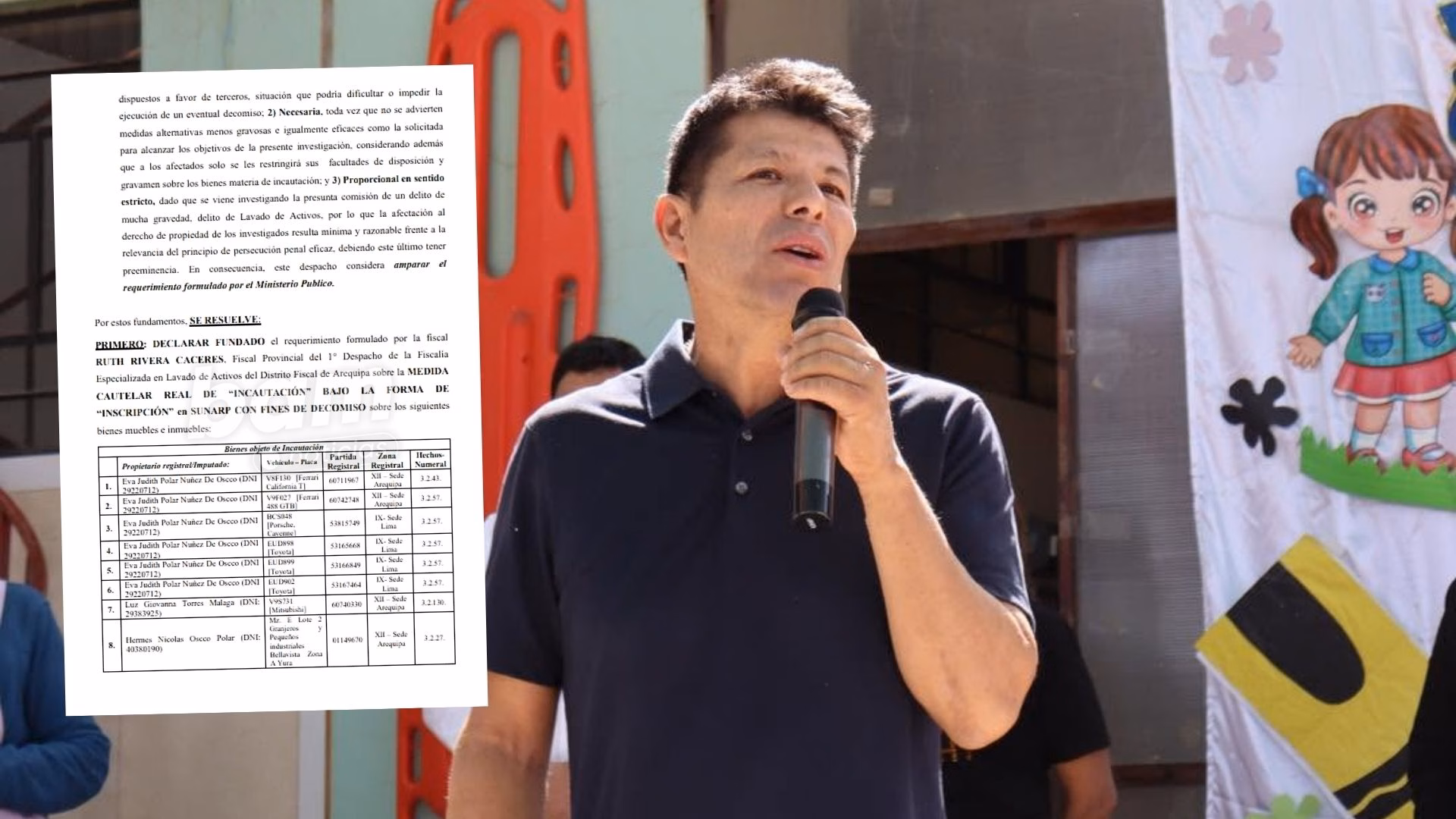 Elecciones 2026: propiedades de candidato Hermes Oscco ya fueron incautadas, según reporte de Registros Públicos 