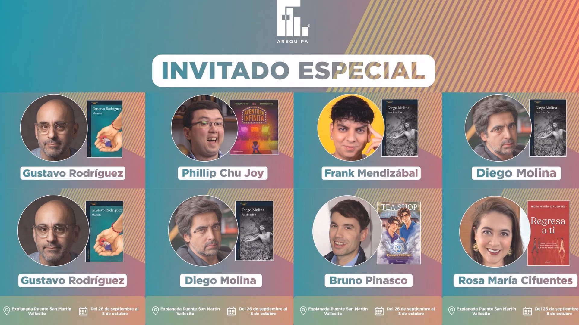 Feria Internacional del Libro de Arequipa 2026 anuncia a sus primeros invitados nacionales e internacionales