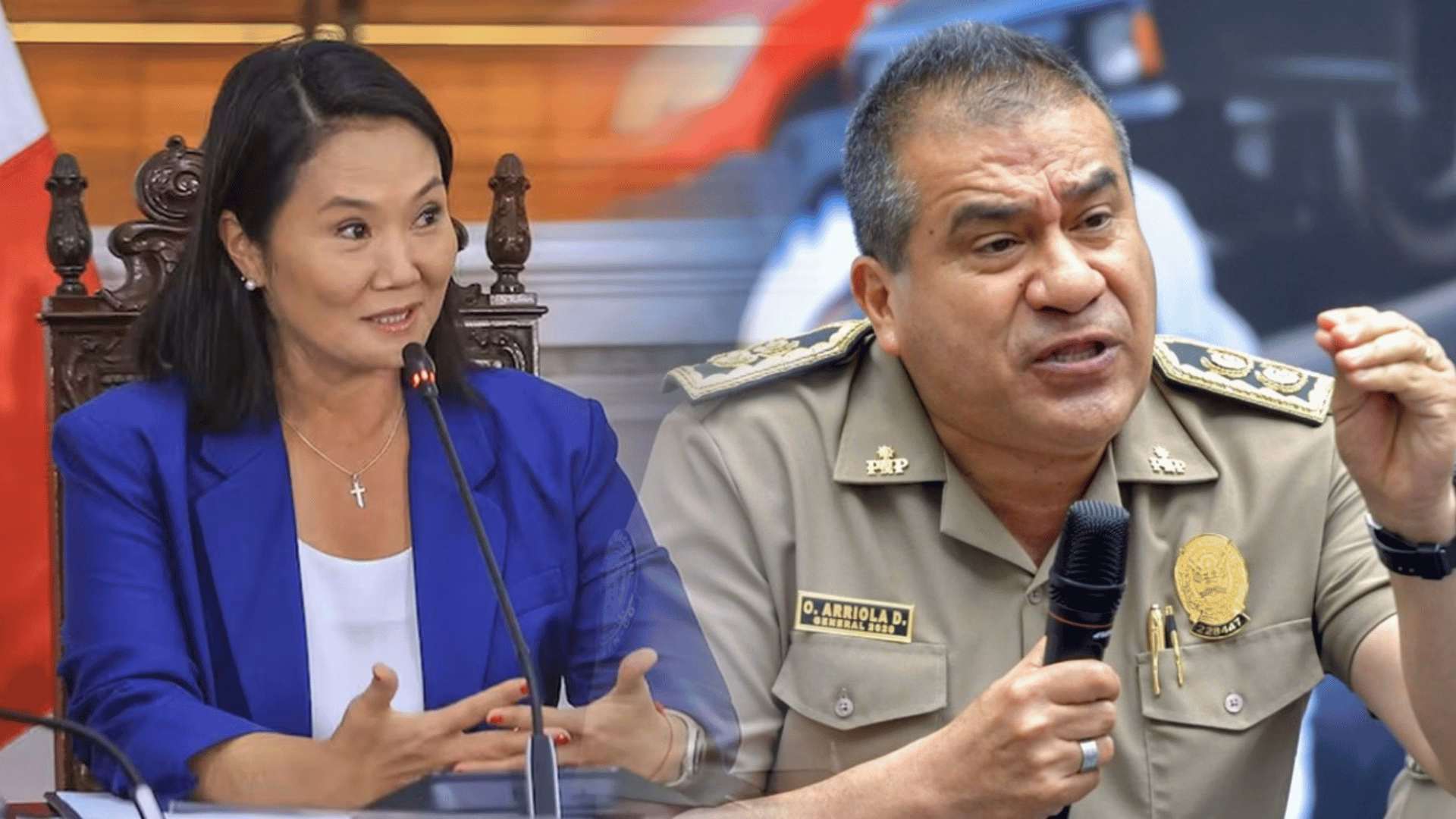 Keiko Fujimori evita evaluar al jefe de la PNP y deja su continuidad en manos del Ejecutivo.