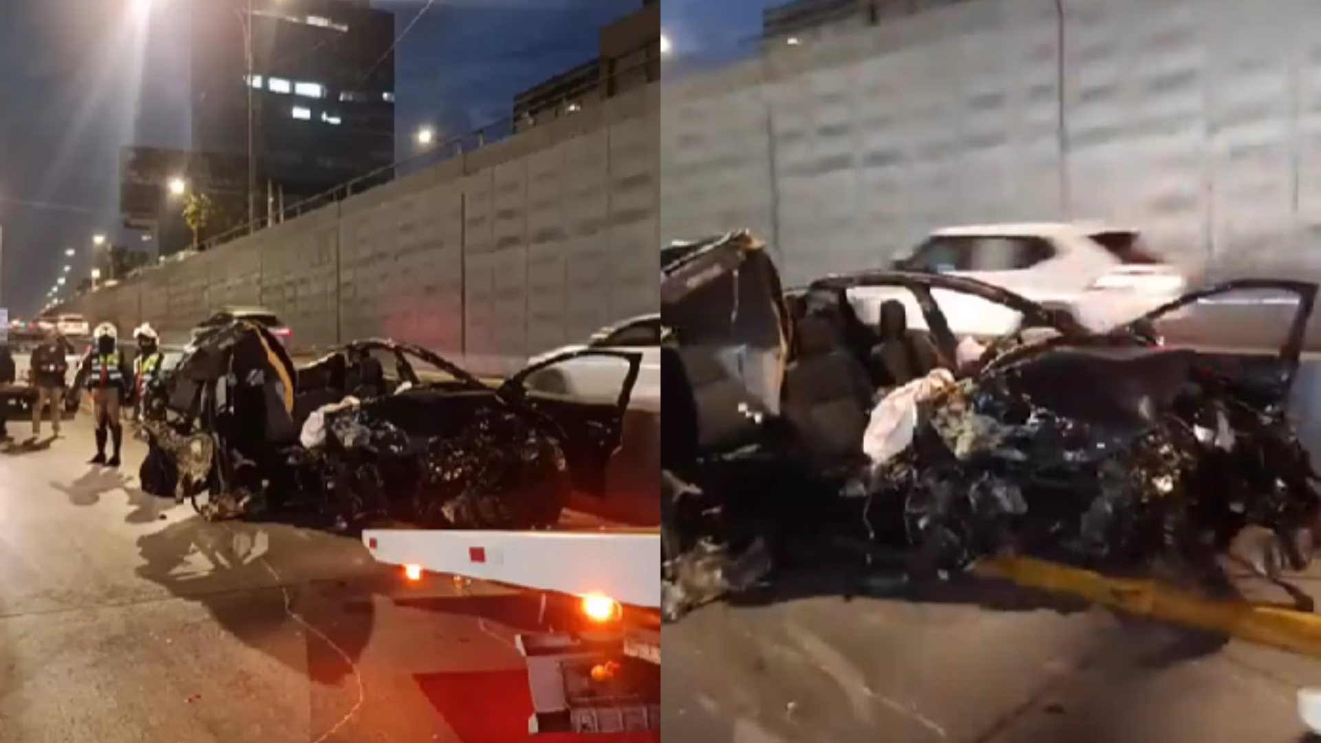 Aparatoso despiste en San Isidro: conductor sobrevive tras dar varias vueltas de campana en la Vía Expresa.