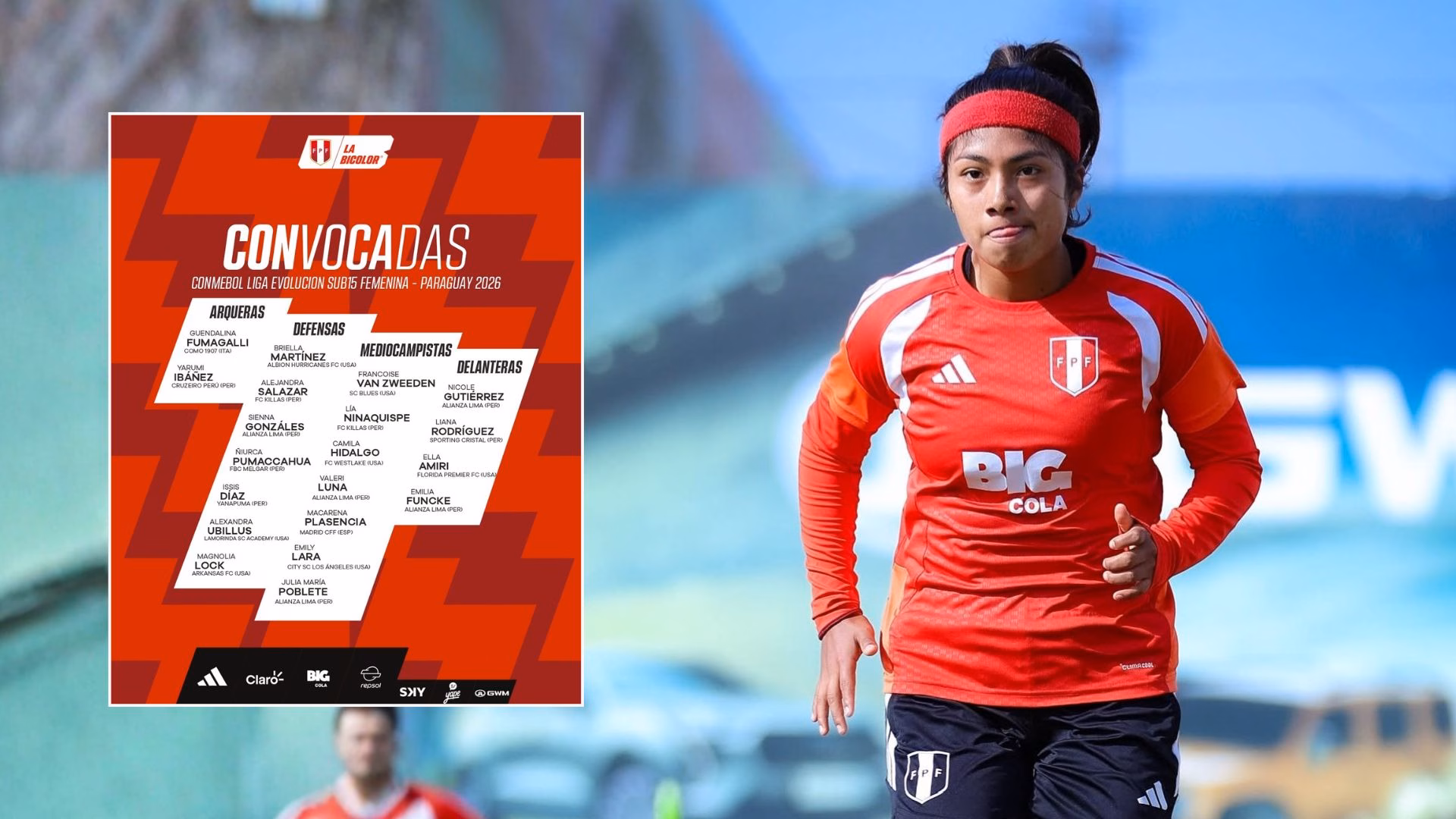Selección Peruana Femenina Sub-15 presente en la Liga Evolución con Ñiurca Pumacahua como única representante de Melgar