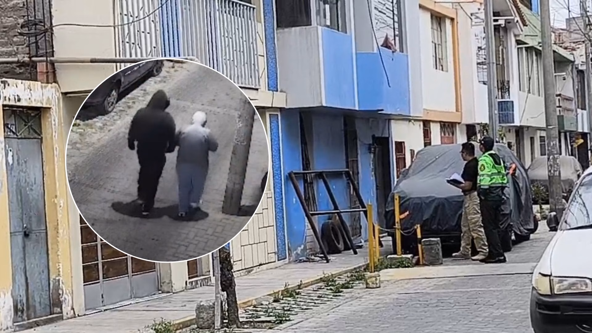 Miraflores: lanzan explosivo contra vivienda y cámaras captan huida de dos encapuchados tras explosión