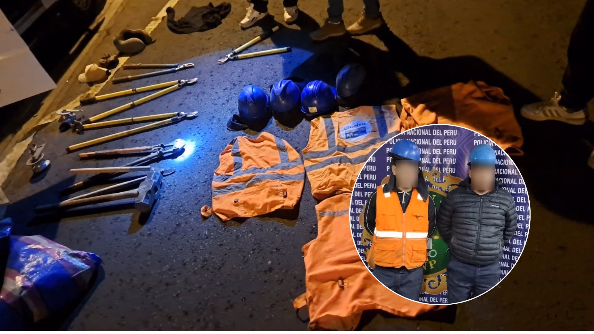 Arequipa: detienen a dos falsos trabajadores por presunto hurto de cables en Bustamante y Rivero
