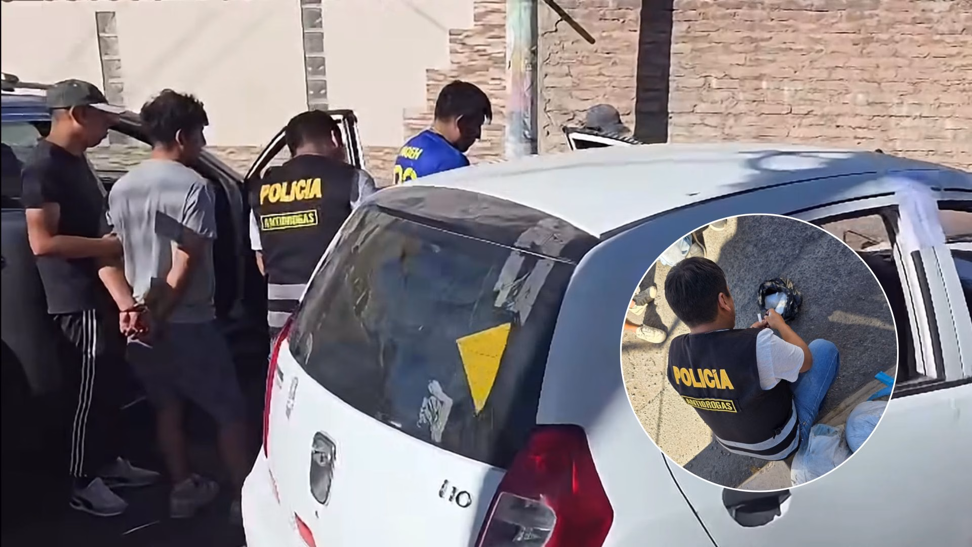 Arequipa: detienen a sujeto con dos kilos de PBC tras persecución policial y causar accidente en Socabaya