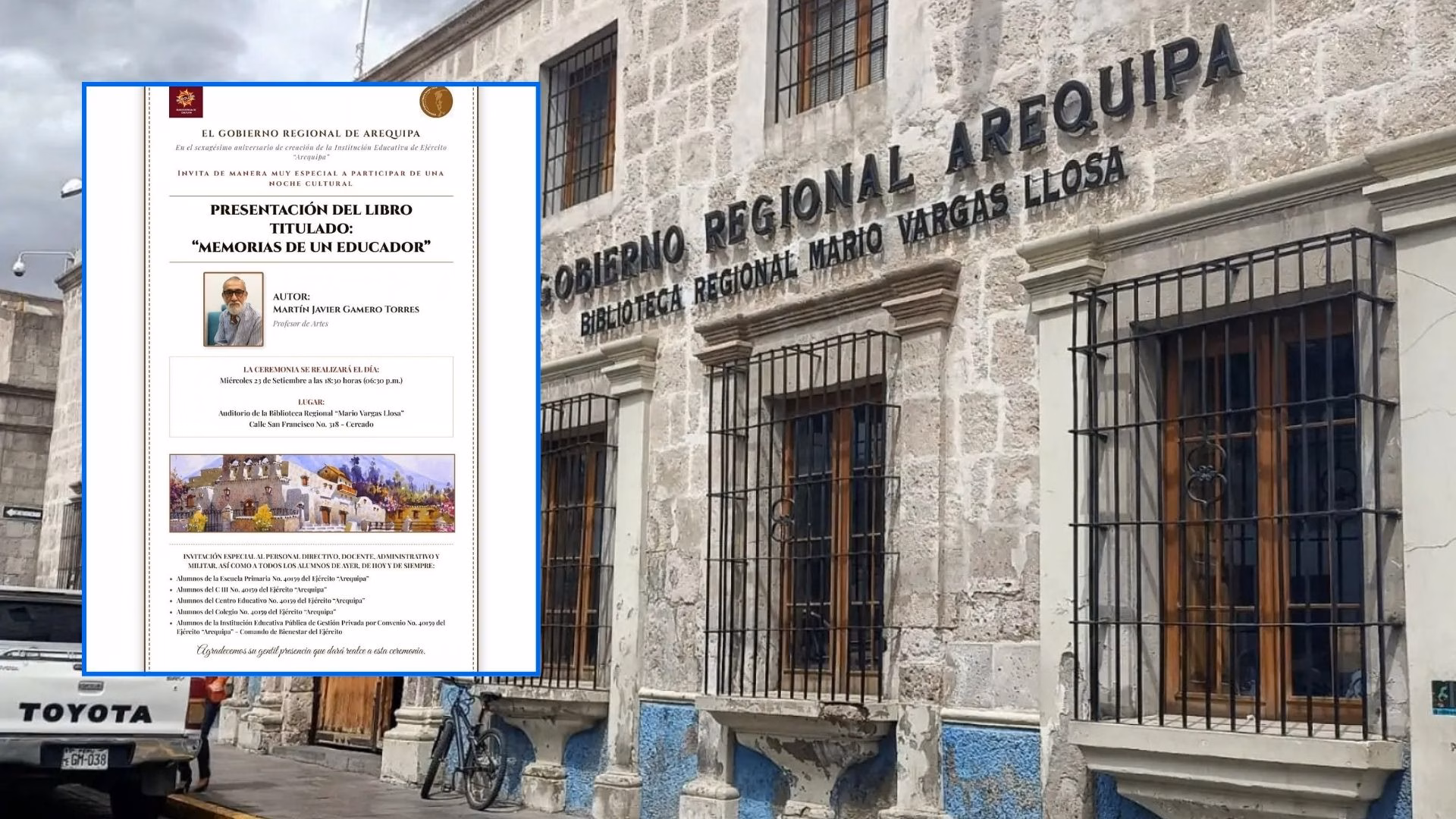 Presentan Libro: “Memorias de un Educador” de Martín Javier Gamero Torres en Arequipa