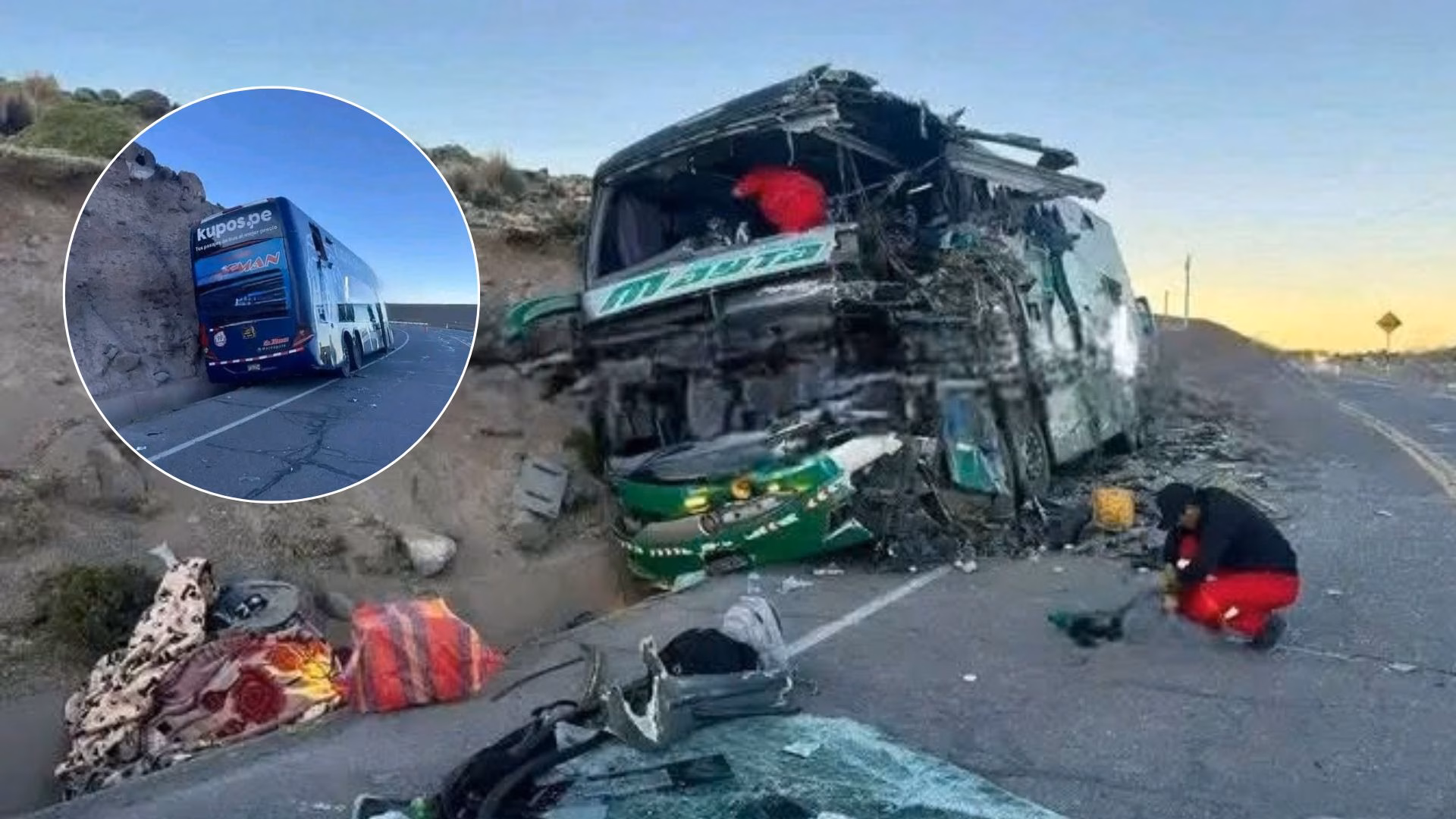 Moquegua: tres fallecidos y 15 heridos tras choque frontal entre dos buses en la carretera Binacional