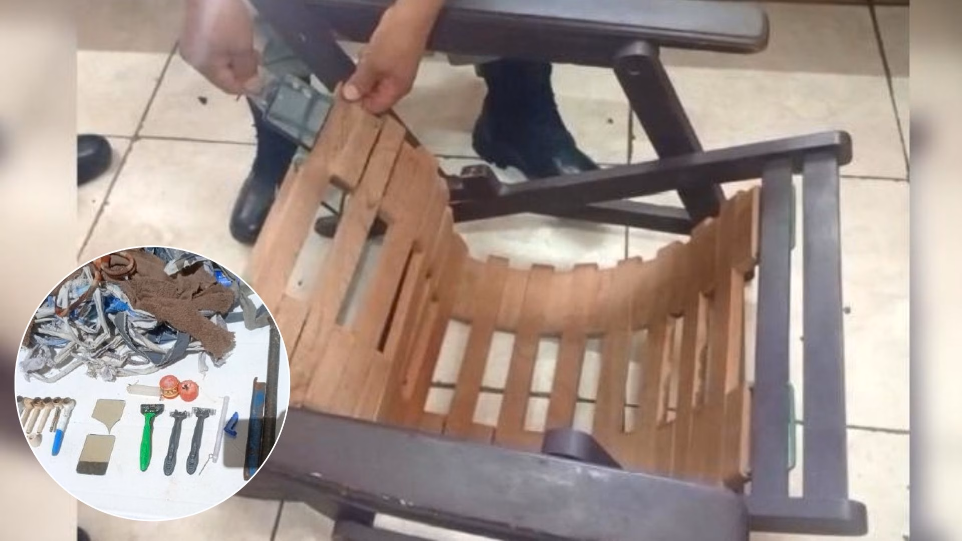 Operativo en penal de Arequipa y Moquegua: incautan celular y objetos prohibidos en mueble de madera
