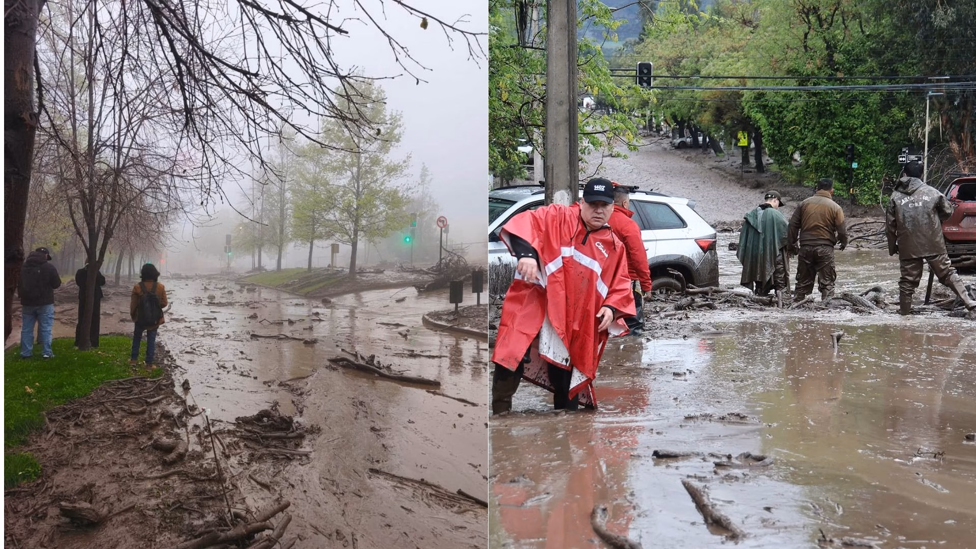 Aluvión en Chile arrastra vehículos, un bus e inundaciones en zonas residenciales tras fuertes lluvias