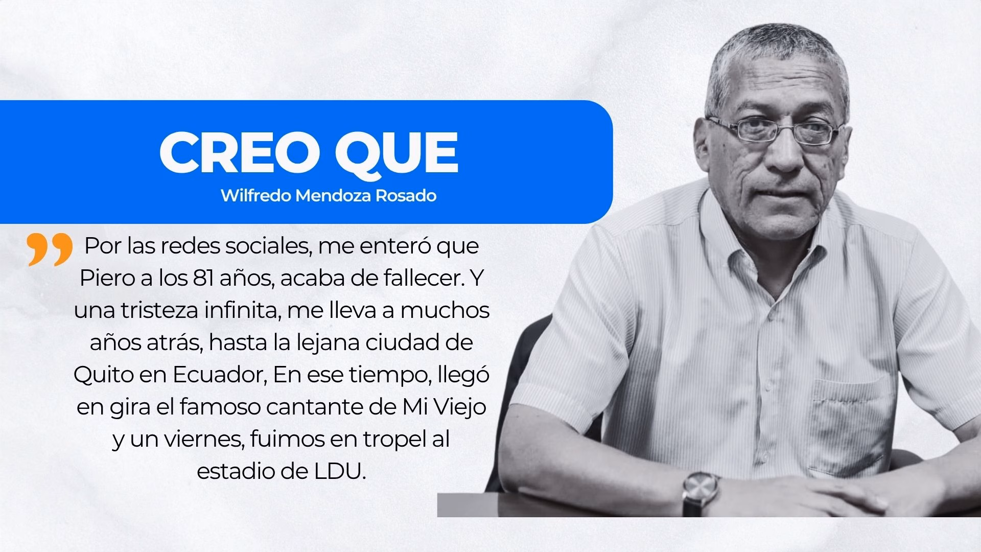 CREO QUE… Viejo mi querido viejo