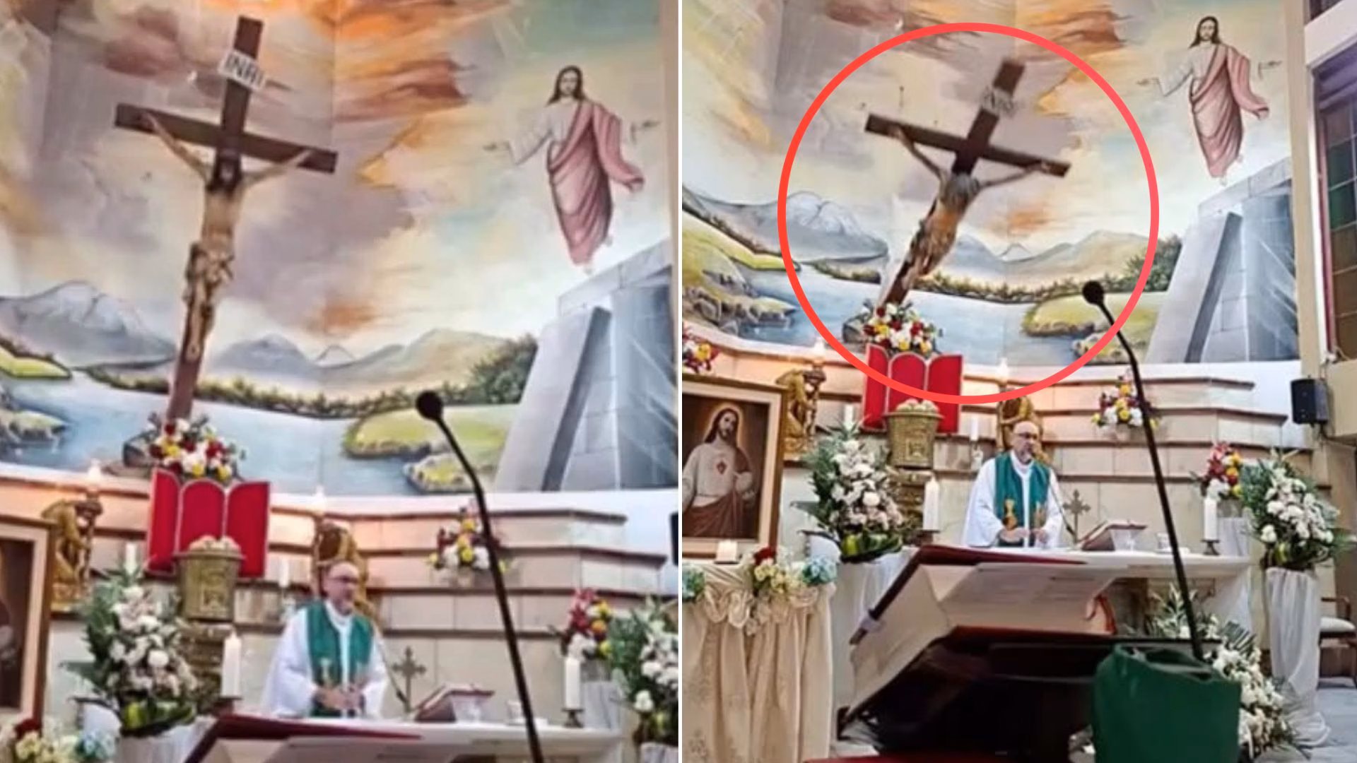 Sacerdote fallece durante una misa en Ecuador tras caerle una pesada cruz sobre el altar